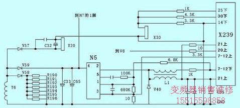 圖5 X239端子與集成塊N5的相關電路